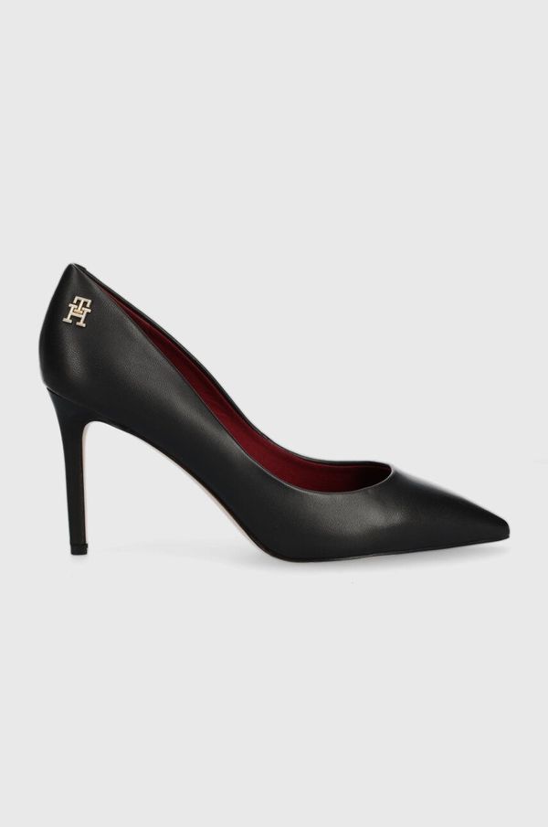 Tommy Hilfiger Kožne štikle Tommy Hilfiger ESSENTIAL POINTED PUMP boja: crna, FW0FW07533