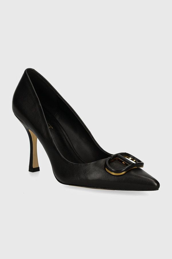 Twinset Kožne štikle Twinset boja: crna, 242TCP130