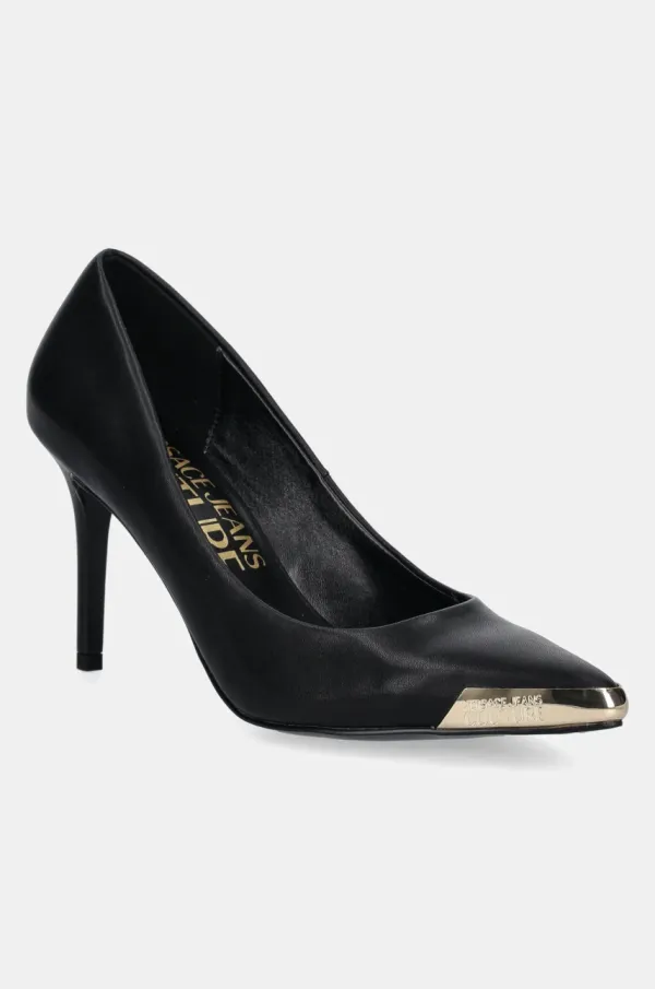 Versace Jeans Couture Kožne štikle Versace Jeans Couture boja: crna, 78VA3S50 ZPS62 899