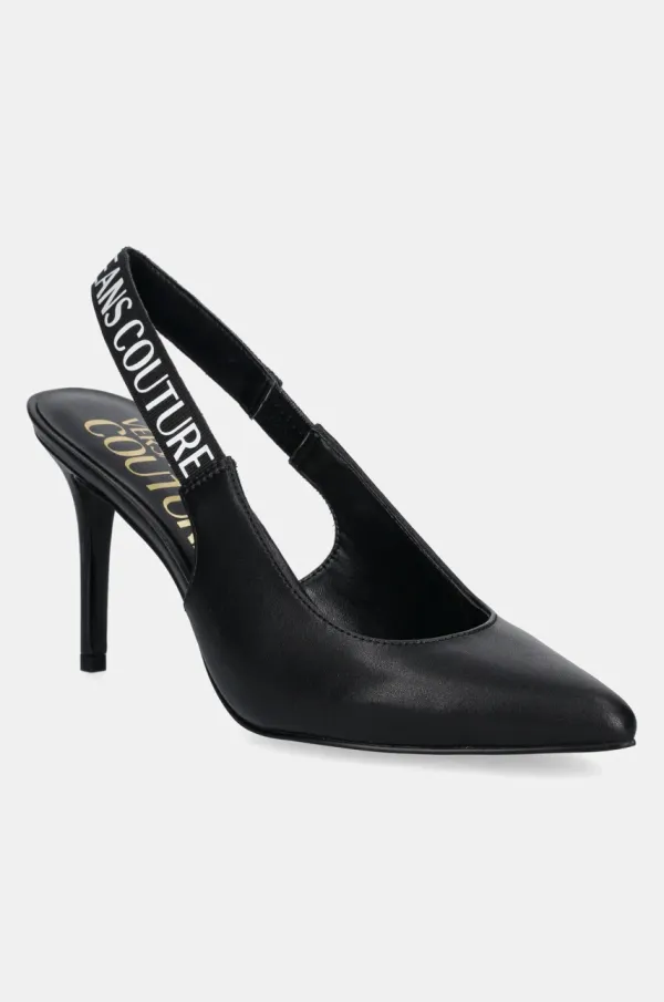 Versace Jeans Couture Kožne štikle Versace Jeans Couture boja: crna, 78VA3S52 ZPS62 899