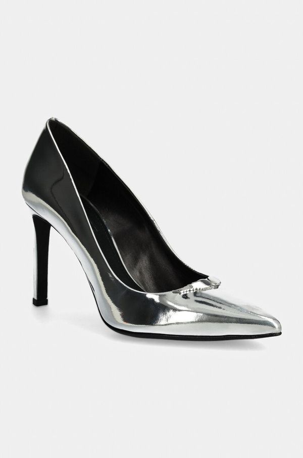 Zadig&Voltaire Kožne štikle ZADIG&VOLTAIRE Perfect boja: srebrna, SWCT00869