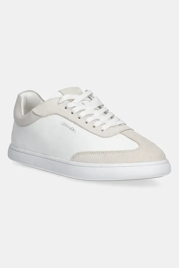 Calvin Klein Kožne tenisice Calvin Klein CUPSOLE LACE UP - LTH SUE MIX
