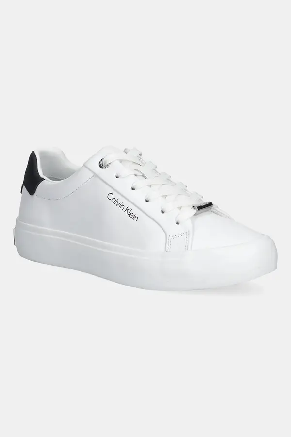 Calvin Klein Kožne tenisice Calvin Klein VULC LACE UP LTH/MOIRE BT