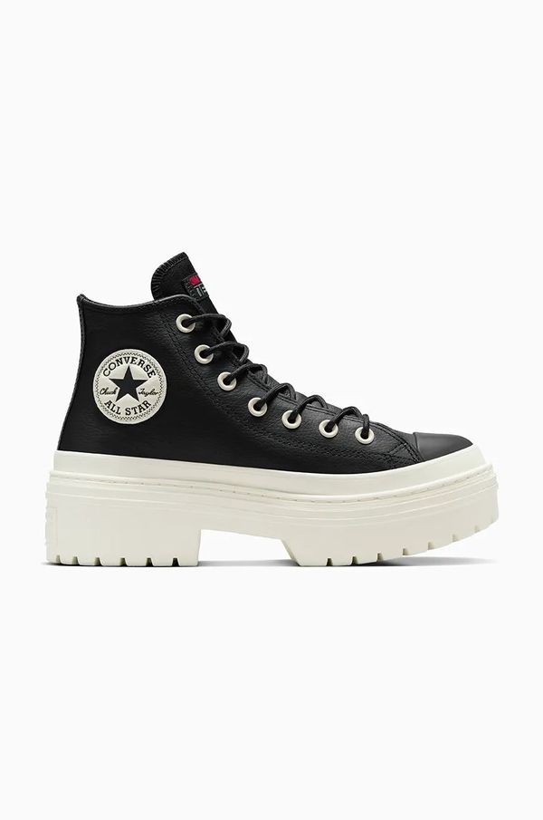Converse Kožne tenisice Converse Chuck Taylor All Star Lugged Heel za žene, boja: crna, A12328C