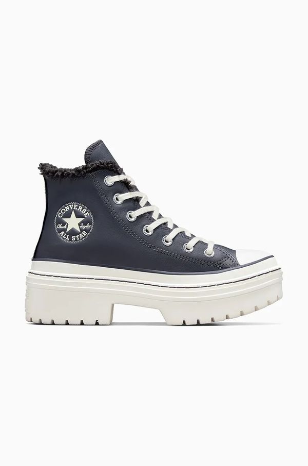 Converse Kožne tenisice Converse Chuck Taylor All Star Lugged Heel za žene, boja: siva, A10152C