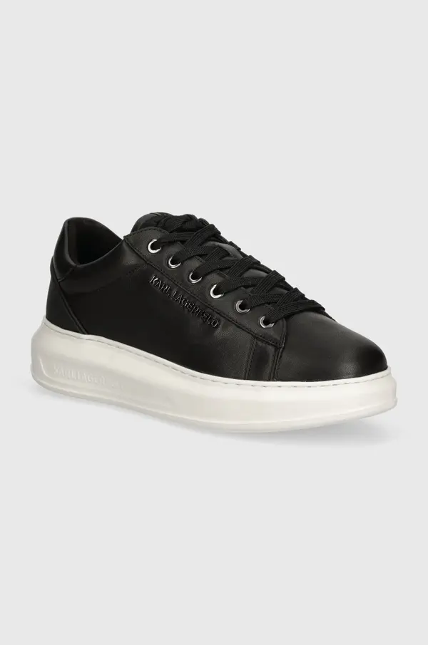 Karl Lagerfeld Kožne tenisice Karl Lagerfeld KAPRI MENS boja: crna, KL52575N