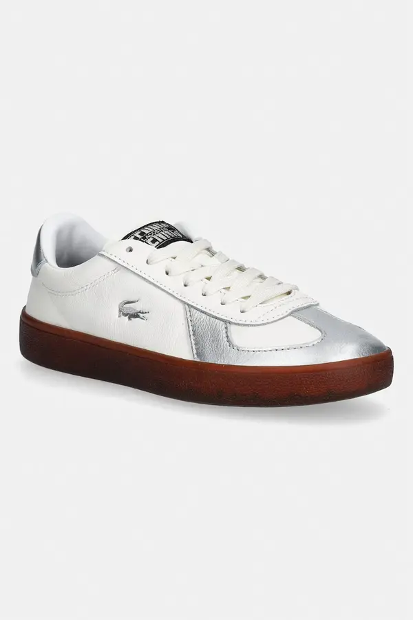 Lacoste Kožne tenisice Lacoste Baseshot Pro Sneakers Silver & Gold Pack
