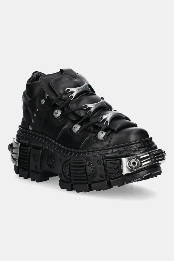 New Rock Kožne tenisice New Rock Crust Negro, Tank Casco Negro Power