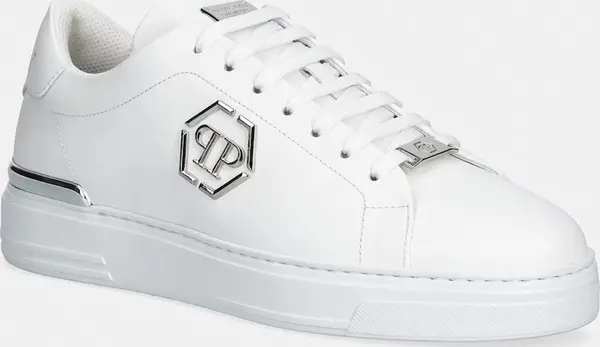 Philipp Plein Kožne tenisice Philipp Plein Leather Lo-Top Hexagon
