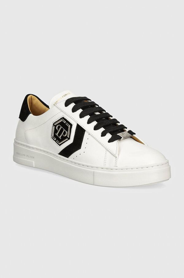 Philipp Plein Kožne tenisice Philipp Plein Lo-Top Arrow Force boja: bijela, MSC3998 PLE005N 0102
