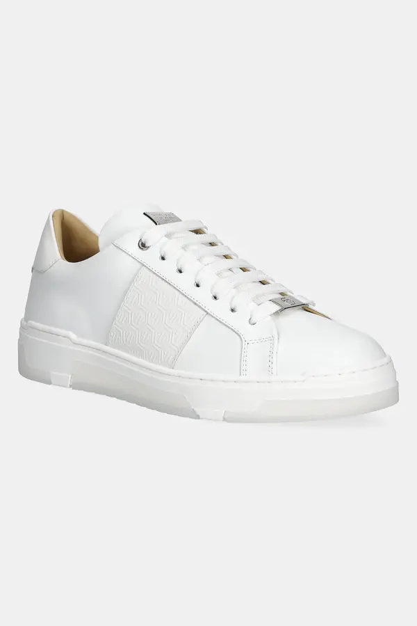 Philipp Plein Kožne tenisice Philipp Plein Lo-Top Monogram boja: bijela, USC0706 PLE005N 01