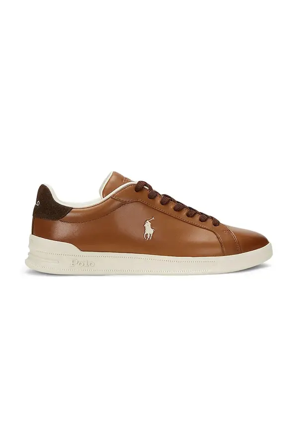 Ralph Lauren Kožne tenisice Polo Ralph Lauren Hrt Crt Ii boja: smeđa, 809965073001