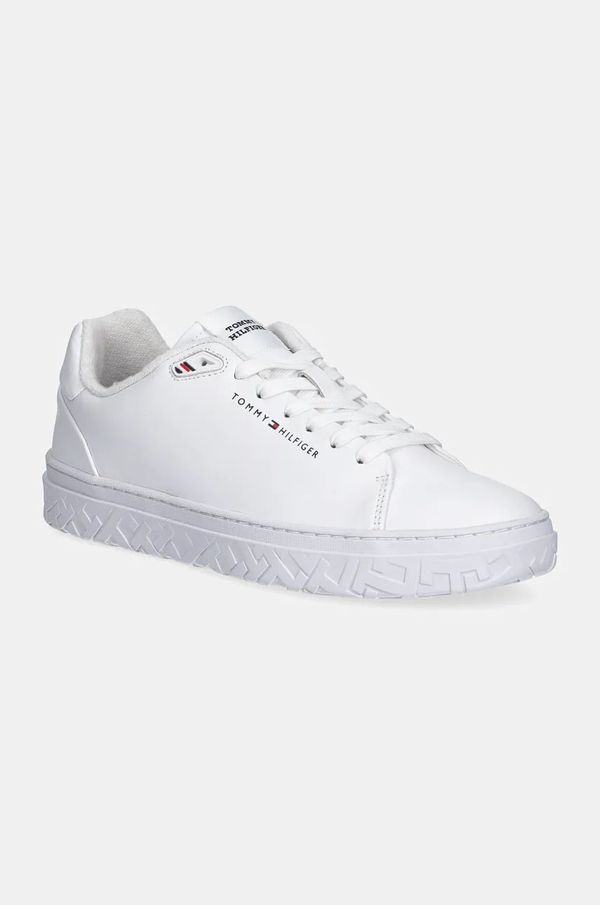 Tommy Hilfiger Kožne tenisice Tommy Hilfiger COURT THICK CUPSOLE LEATHER boja: bijela, FM0FM05208