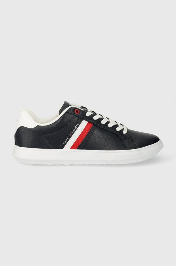 Tommy Hilfiger Kožne tenisice Tommy Hilfiger ESSENTIAL LEATHER CUPSOLE boja: tamno plava, FM0FM04921