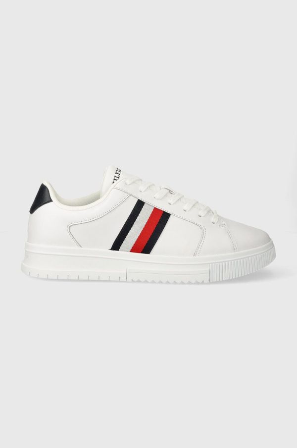 Tommy Hilfiger Kožne tenisice Tommy Hilfiger SUPERCUP LTH STRIPES ESS boja: bijela, FM0FM04895