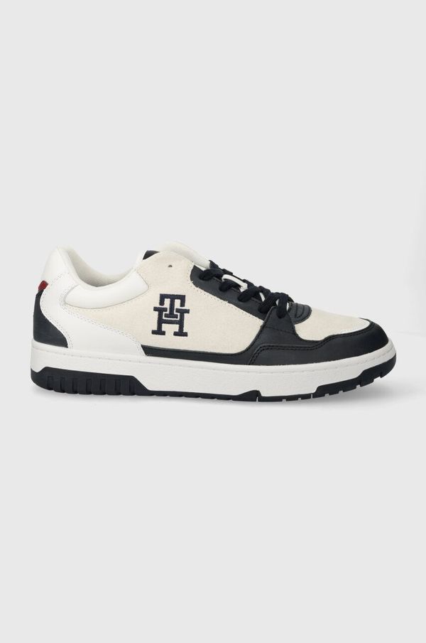 Tommy Hilfiger Kožne tenisice Tommy Hilfiger TH BASKET STREET SUEDE MIX boja: tamno plava, FM0FM04873