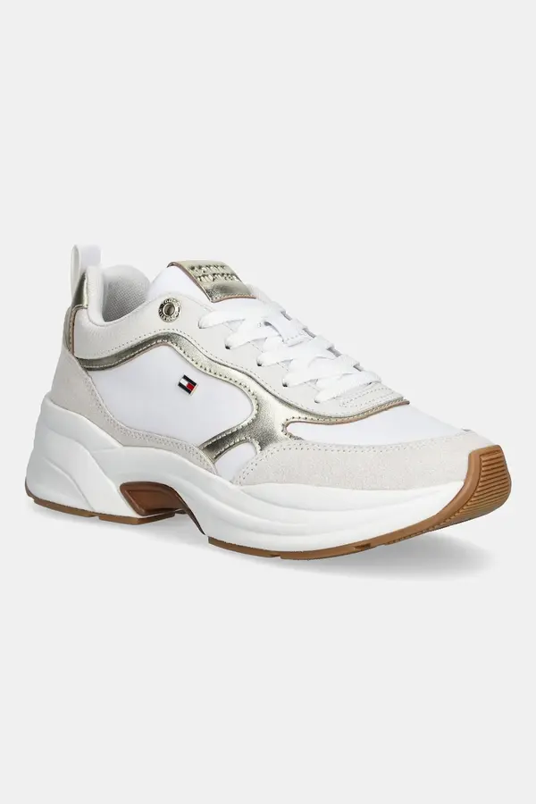 Tommy Hilfiger Kožne tenisice Tommy Hilfiger TH CHUNKY RUNNER METALLIC