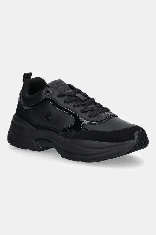 Tommy Hilfiger Kožne tenisice Tommy Hilfiger TH CHUNKY RUNNER PATENT