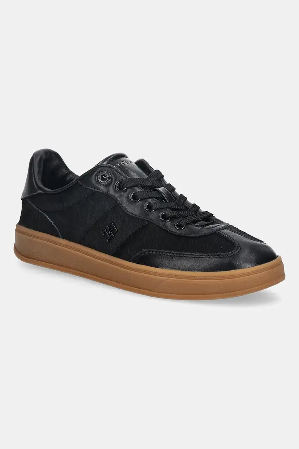 Tommy Hilfiger Kožne tenisice Tommy Hilfiger TH HERITAGE SNEAKER CALF HAIR