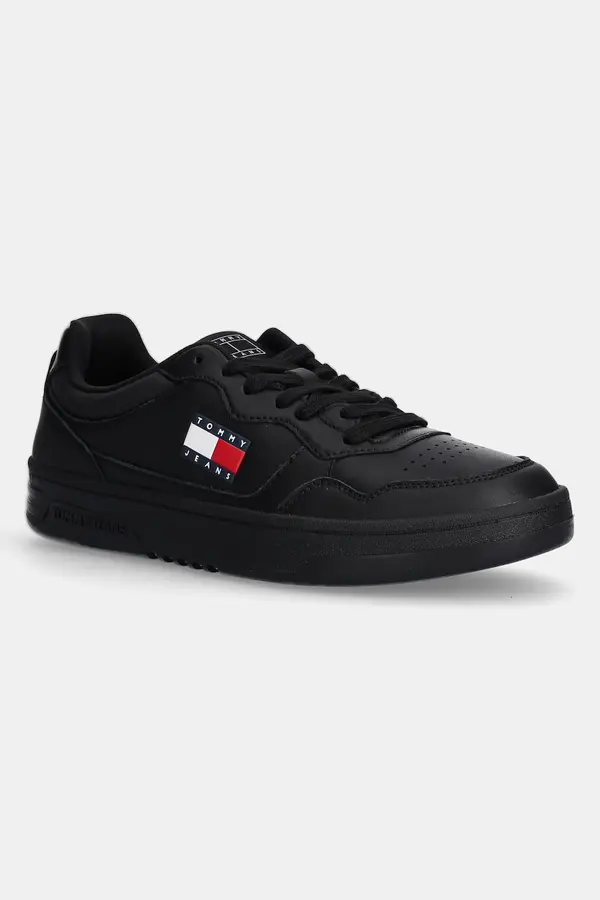 Tommy Hilfiger Kožne tenisice Tommy Jeans TJM CUPSOLE LEATHER ESS boja: crna, EM0EM01443