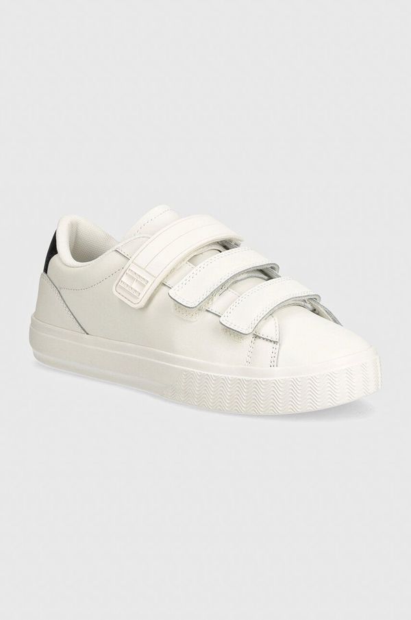 Tommy Jeans Kožne tenisice Tommy Jeans TJW CUPSOLE SNEAKER VELCRO boja: bijela, EN0EN02568