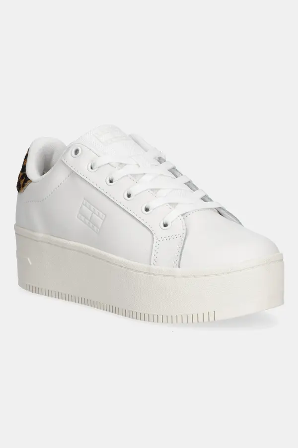 Tommy Jeans Kožne tenisice Tommy Jeans TJW FLATFORM LEOPARD SNEAKER