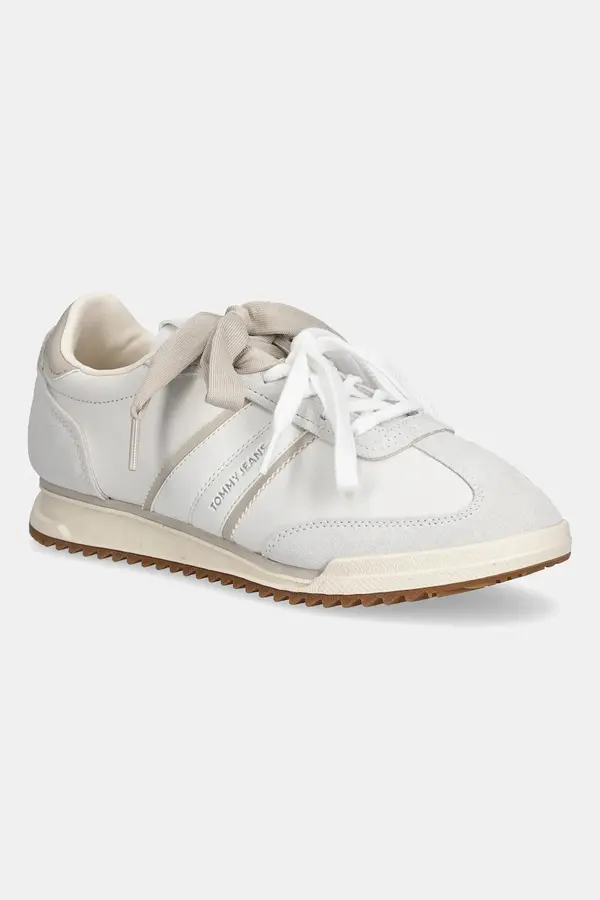 Tommy Jeans Kožne tenisice Tommy JEans TJW LOW PROFILE RUNNER LTHR MIX