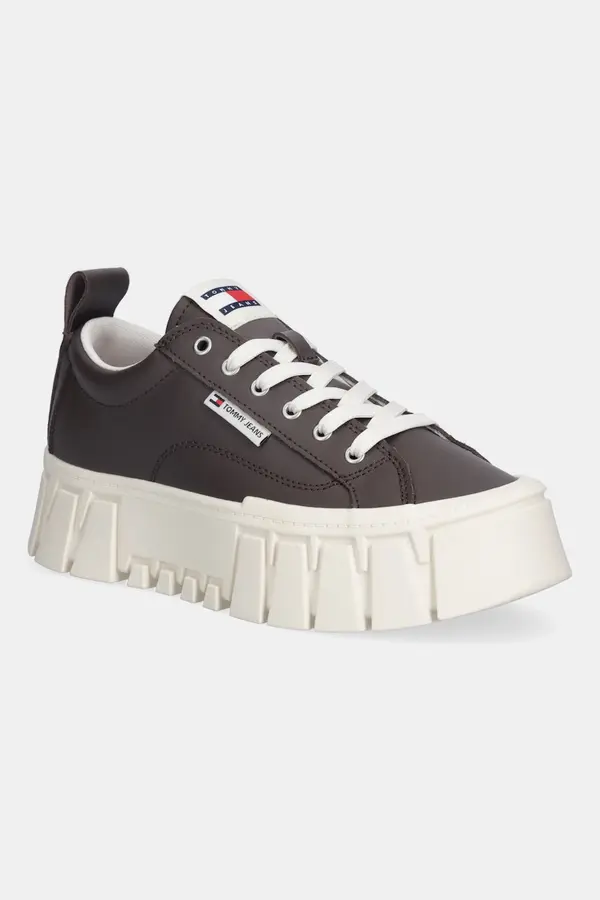 Tommy Jeans Kožne tenisice Tommy Jeans TJW VULC FLATFORM LEATHER