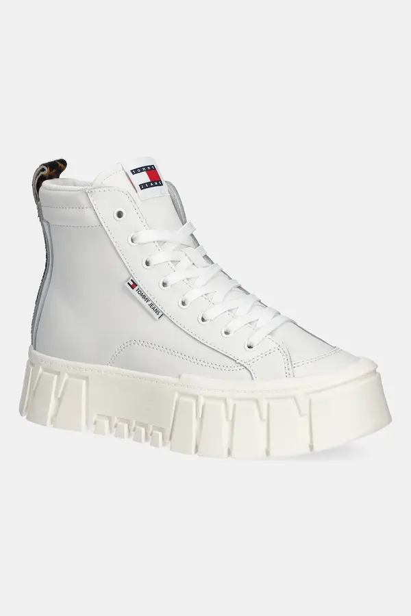 Tommy Jeans Kožne tenisice Tommy Jeans TJW VULC FLATFORM LEOPARD
