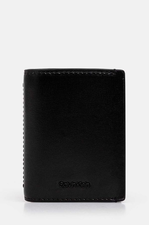 Calvin Klein Kožni etui za kartice Calvin Klein boja: crna, K50K512488