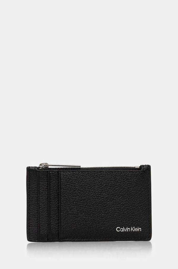 Calvin Klein Kožni etui za kartice Calvin Klein boja: crna, K50K512704