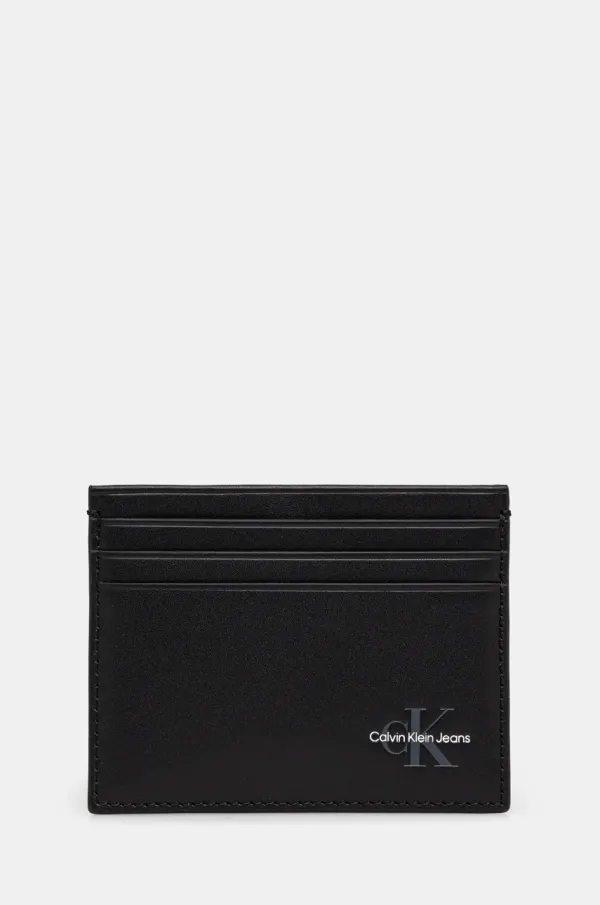 Calvin Klein Jeans Kožni etui za kartice Calvin Klein Jeans boja: crna, LV04G1029G