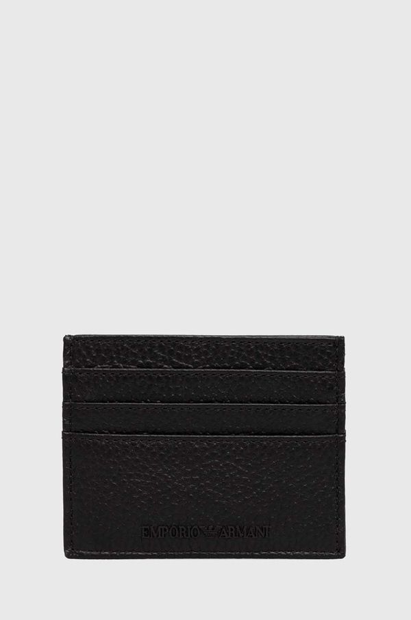 Emporio Armani Kožni etui za kartice Emporio Armani boja: crna