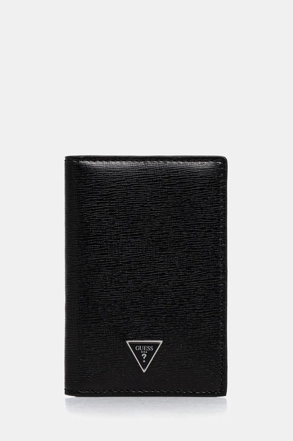 Guess Kožni etui za kartice Guess MADRID boja: crna, SMMTSL.LEA56