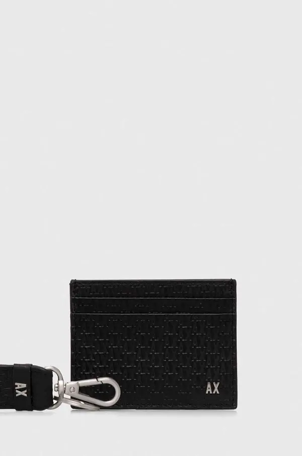 Armani Exchange Kožni etui za kartice i privjesak ključeve Armani Exchange