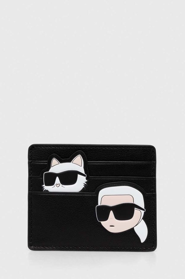 Karl Lagerfeld Kožni etui za kartice Karl Lagerfeld boja: crna, 245W3216