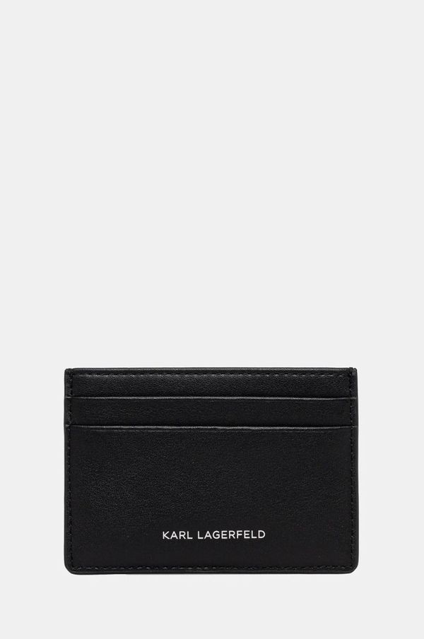 Karl Lagerfeld Kožni etui za kartice Karl Lagerfeld boja: crna, A1W32099