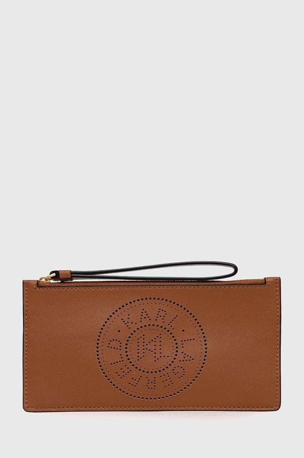 Karl Lagerfeld Kožni etui za kartice Karl Lagerfeld boja: smeđa