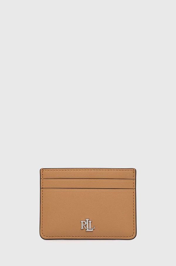 Lauren Ralph Lauren Kožni etui za kartice Lauren Ralph Lauren boja: bež, 432876732