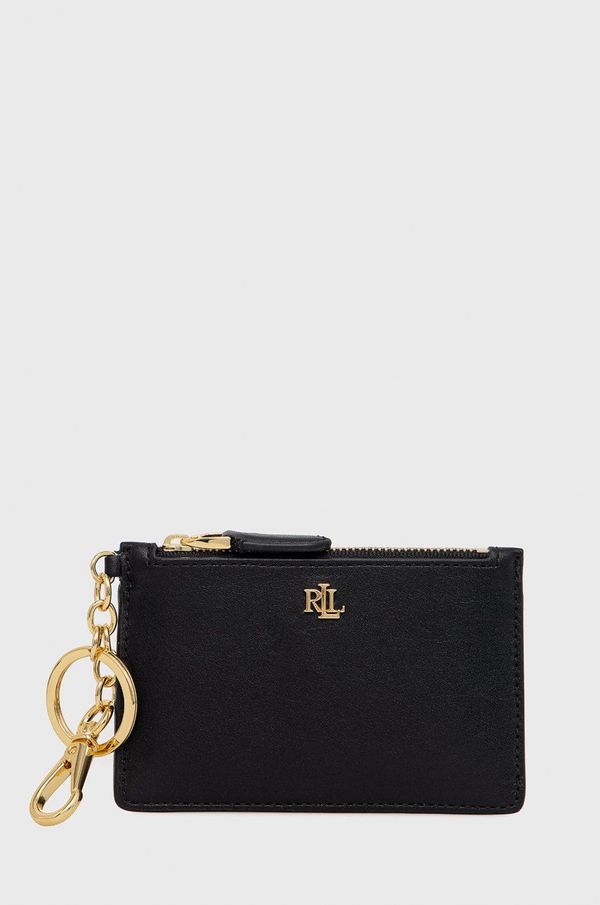 Lauren Ralph Lauren Kožni etui za kartice Lauren Ralph Lauren za žene, boja: crna