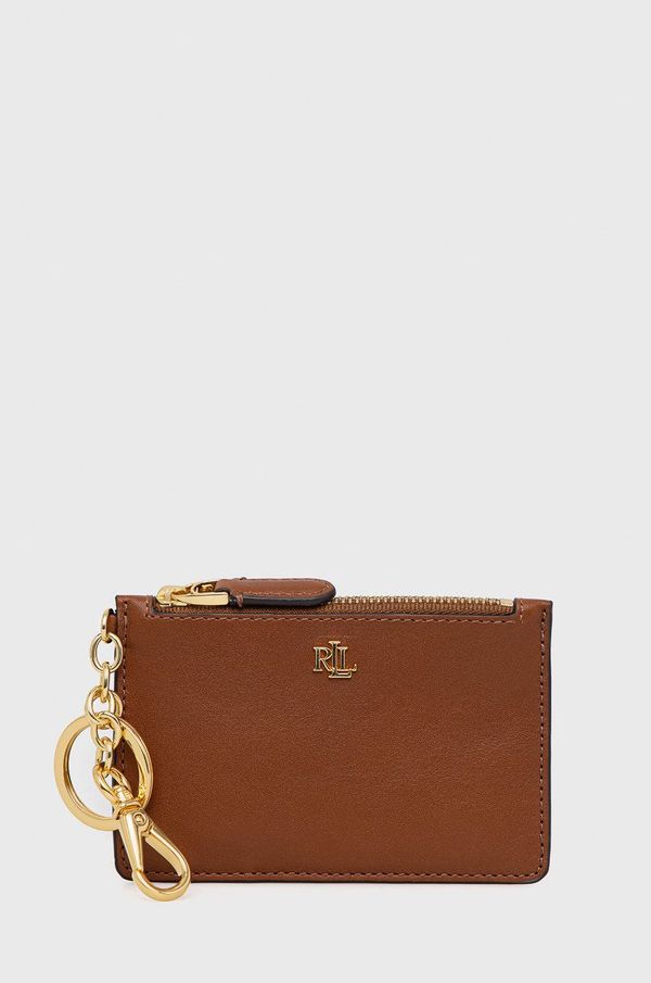 Lauren Ralph Lauren Kožni etui za kartice Lauren Ralph Lauren za žene, boja: smeđa, 432876731001
