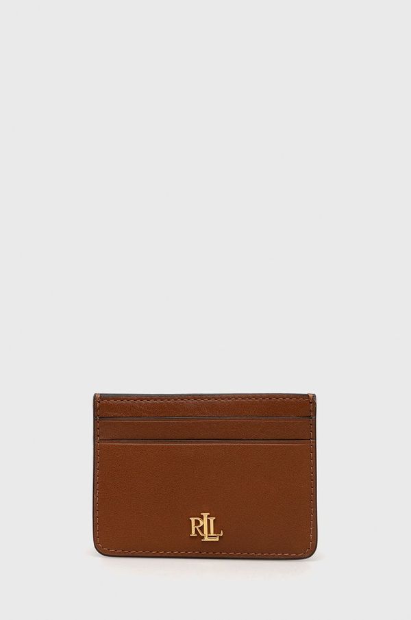 Lauren Ralph Lauren Kožni etui za kartice Lauren Ralph Lauren za žene, boja: smeđa