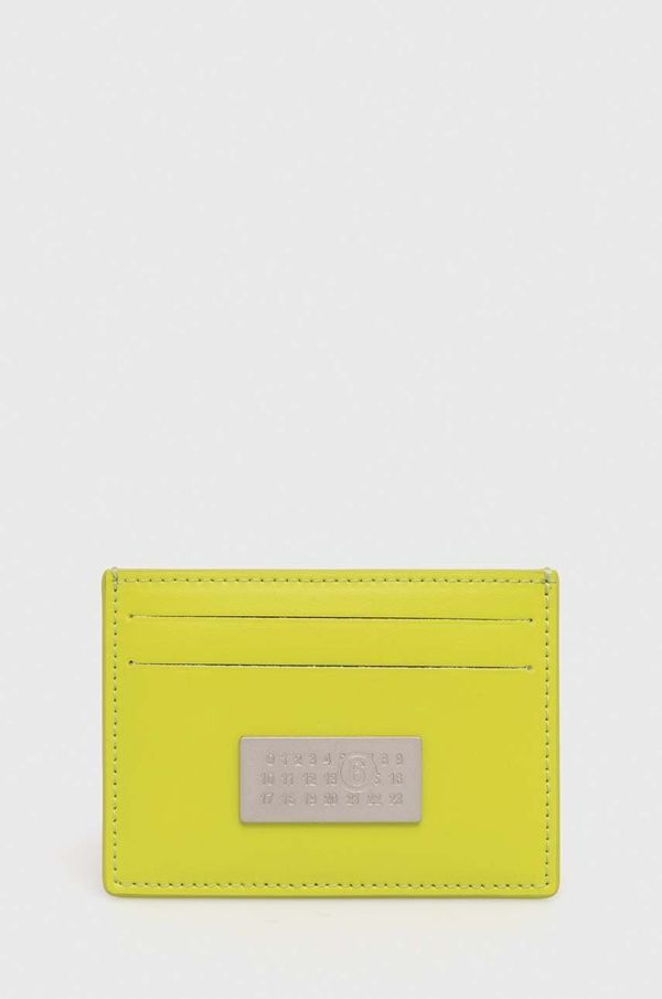 MM6 Maison Margiela Kožni etui za kartice MM6 Maison Margiela boja: zelena, SA5UI0013