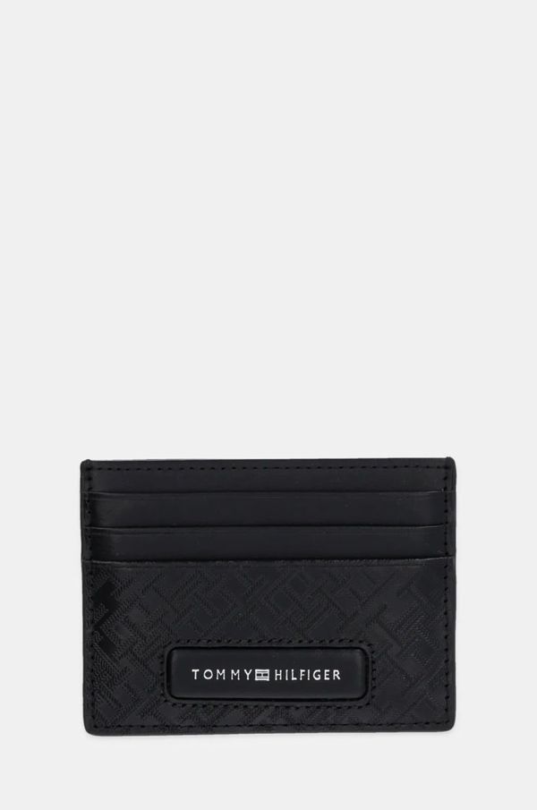 Tommy Hilfiger Kožni etui za kartice Tommy Hilfiger boja: crna, AM0AM13026