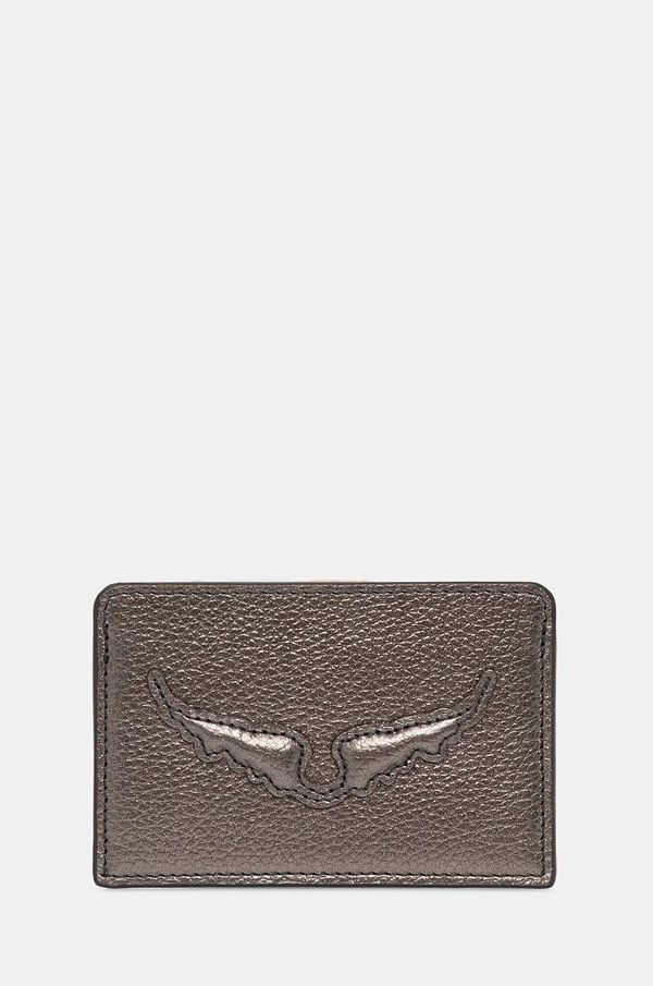 Zadig&Voltaire Kožni etui za kartice ZADIG&VOLTAIRE boja: srebrna, LWSG01267