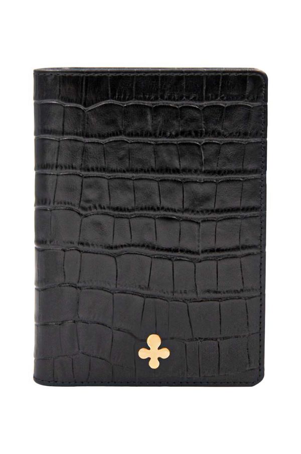 Lilou Kožni etui za putovnicu Lilou boja: crna