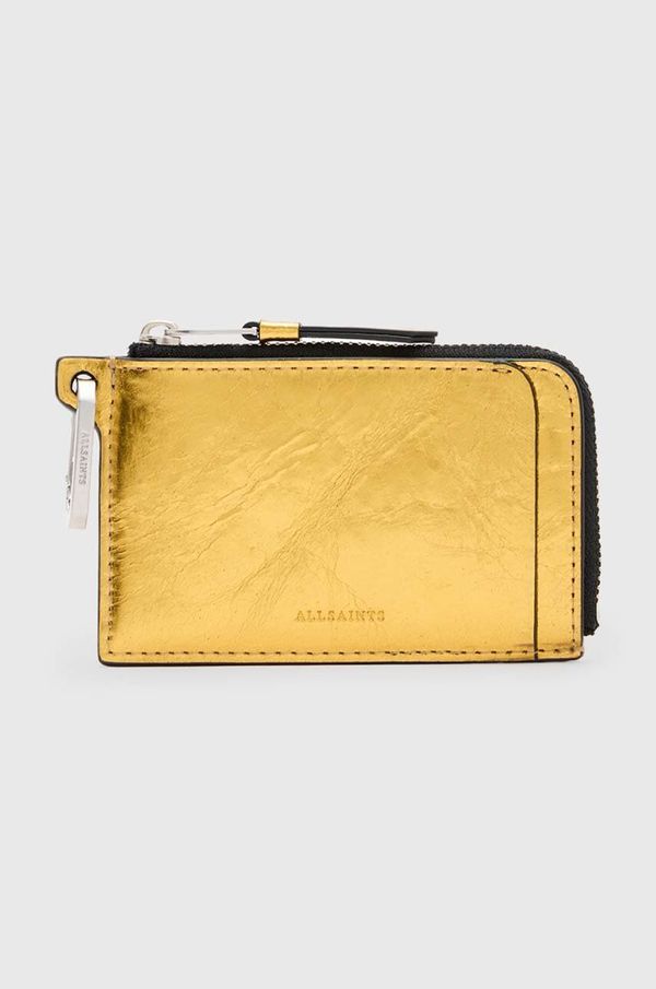 AllSaints Kožni novčanik AllSaints REMY WALLET za žene, boja: zlatna, W017XZ