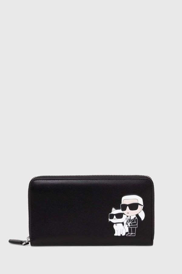 Karl Lagerfeld Kožni novčanik Karl Lagerfeld za žene, boja: crna