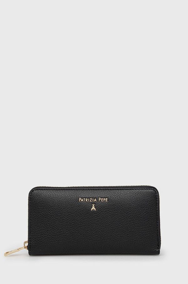 Patrizia Pepe Kožni novčanik Patrizia Pepe za žene, boja: crna