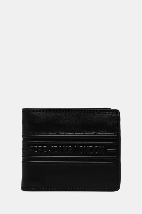 Pepe Jeans Kožni novčanik Pepe Jeans WOLF WALLET za muškarce, boja: crna, PM070386